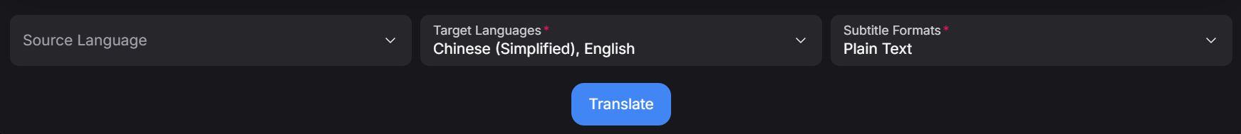 Step 2: Select language and format